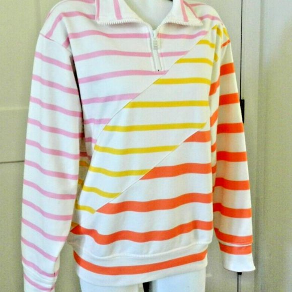 Solid & Striped Quarter-Zip Pullover Sweatshirt XS - Picture 9 of 9